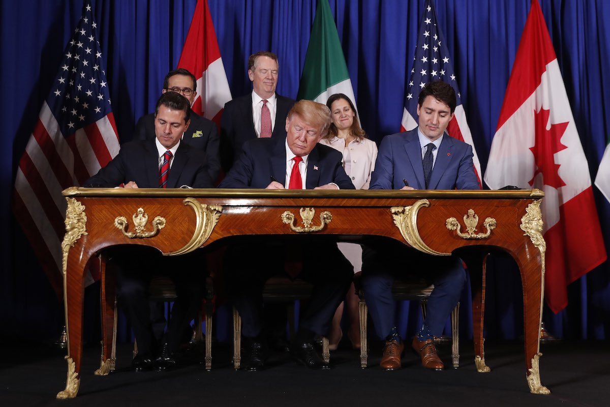 Trump USMCA signing