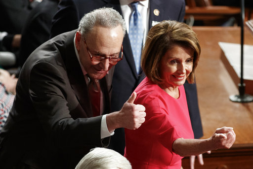 Pelosi schumer thumbs up Jan 3