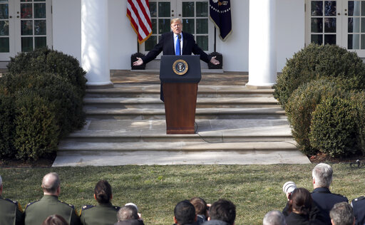 trump border wall national emergency declaration press conference feb 2019