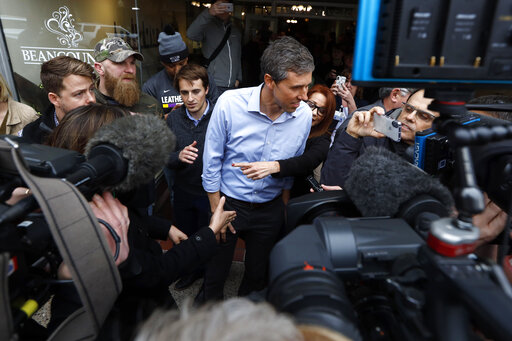beto orourke talking to reporters iowa march 14 2019