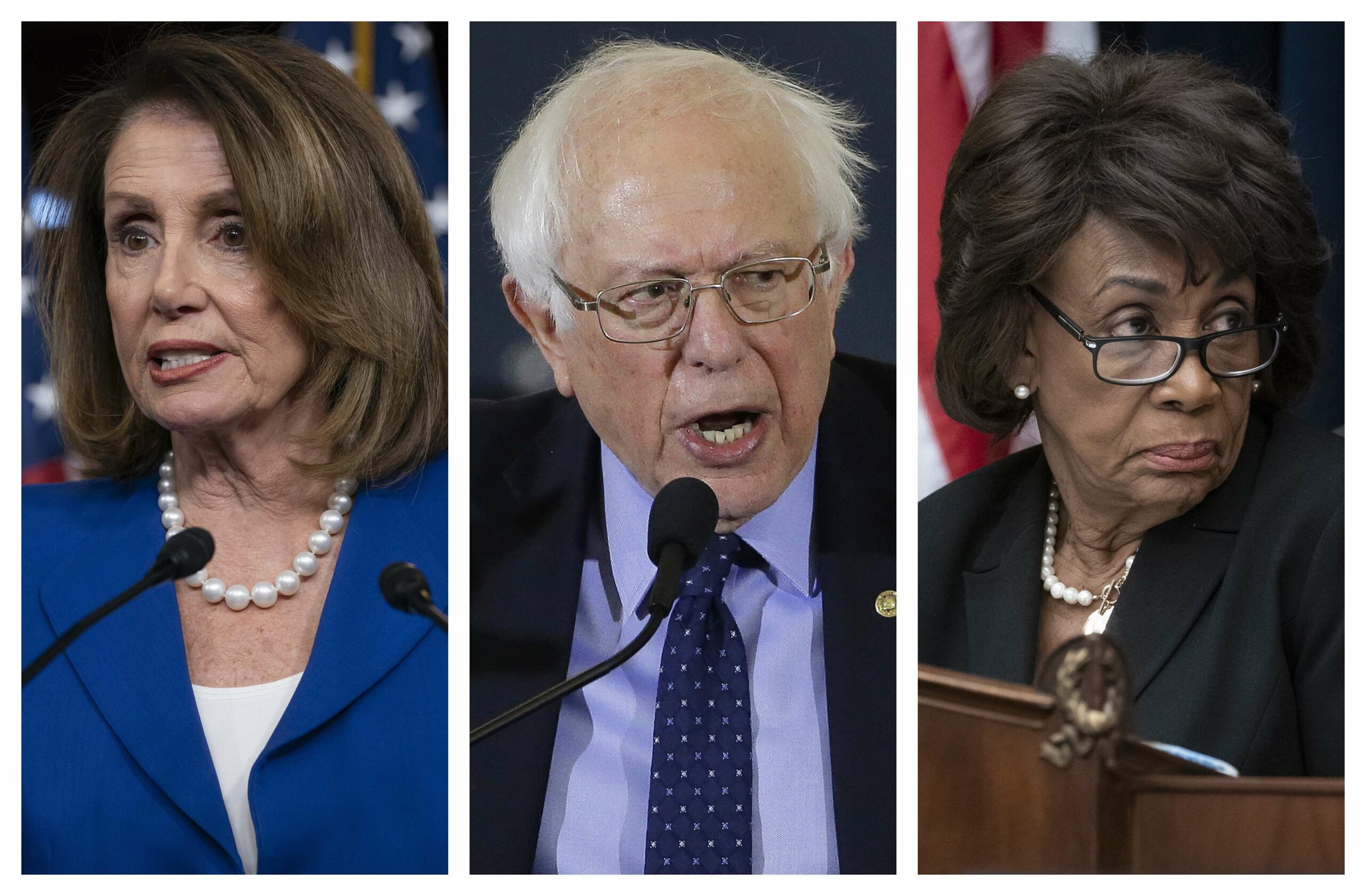Nancy Pelosi, Bernie Sanders, Maxine Waters