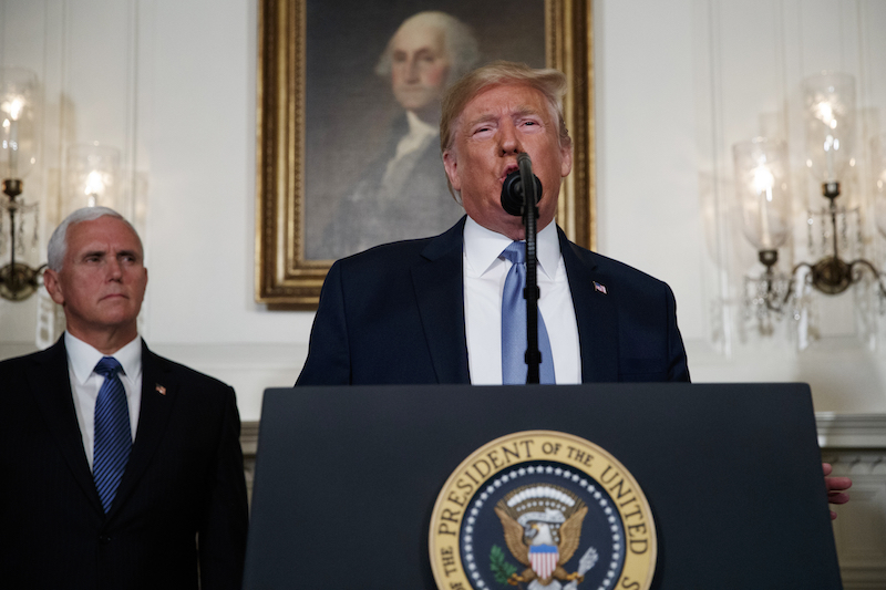 Trump, Pence speak of white supremacist shootings White House