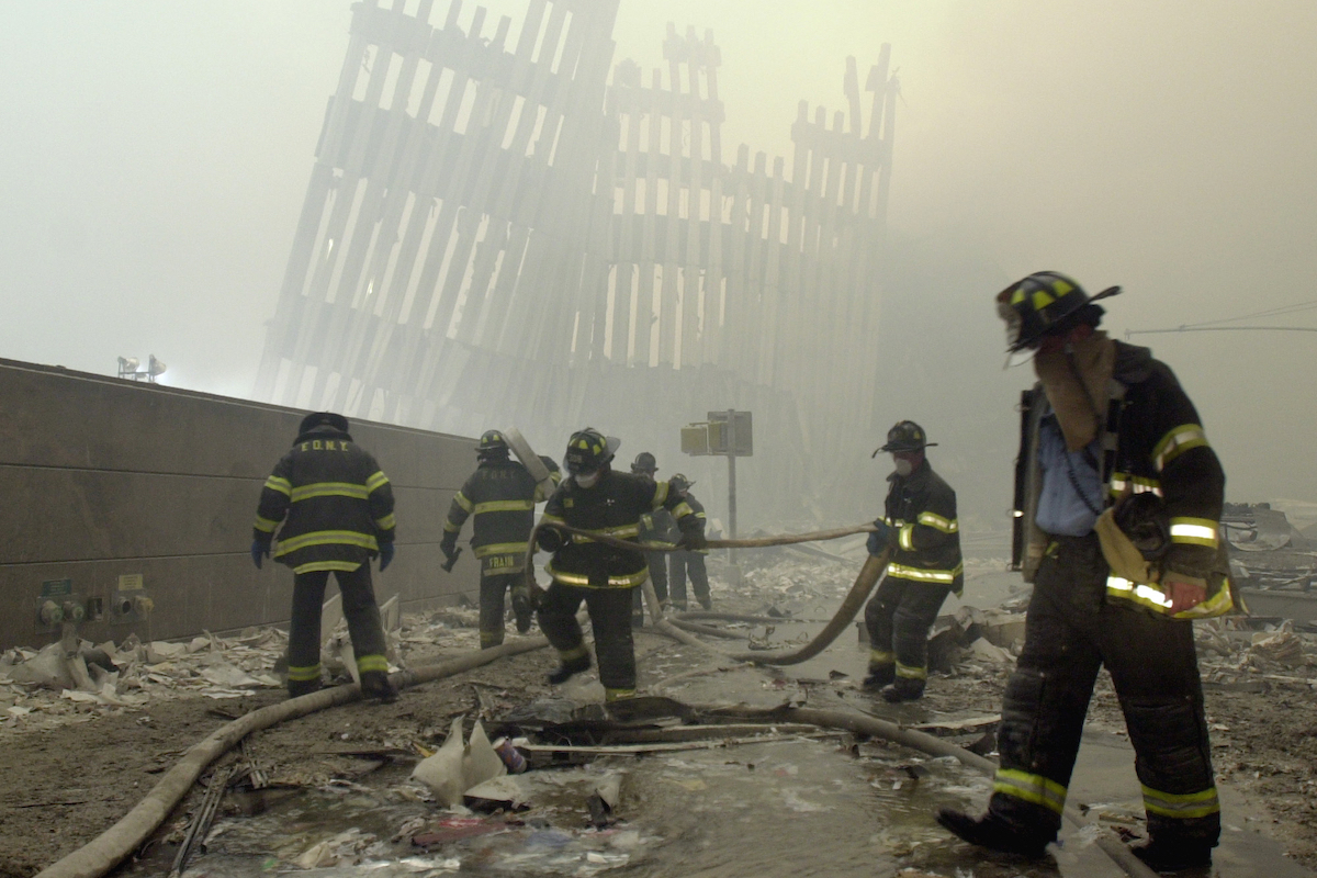 9/11 firefighters art for conspiracy theories story