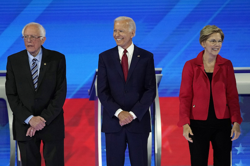 Sanders, Biden, Warren on stage Dem debate
