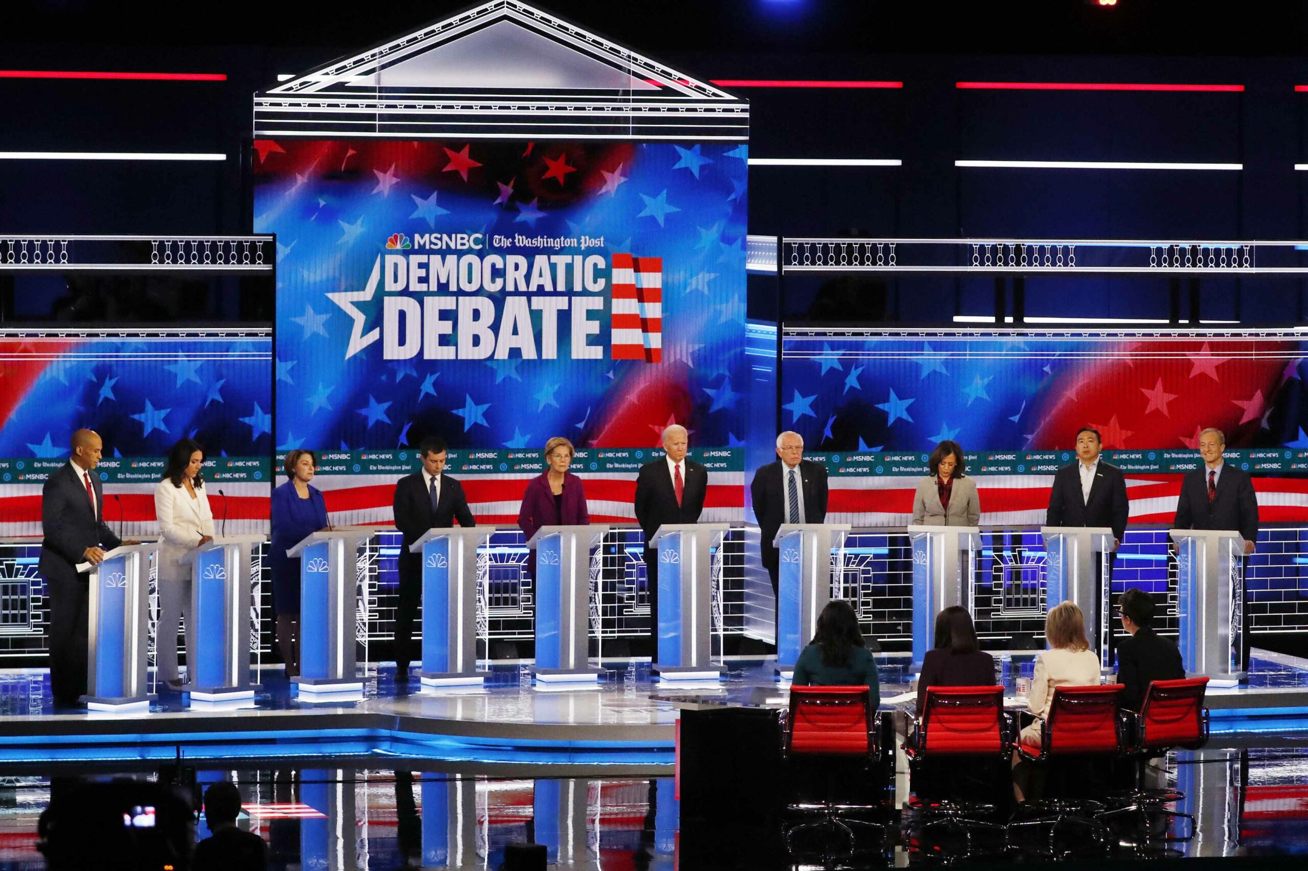 Atlanta Dem Debate: All candidates behind podiums