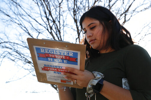 College student young voter in Texas 1-18-20