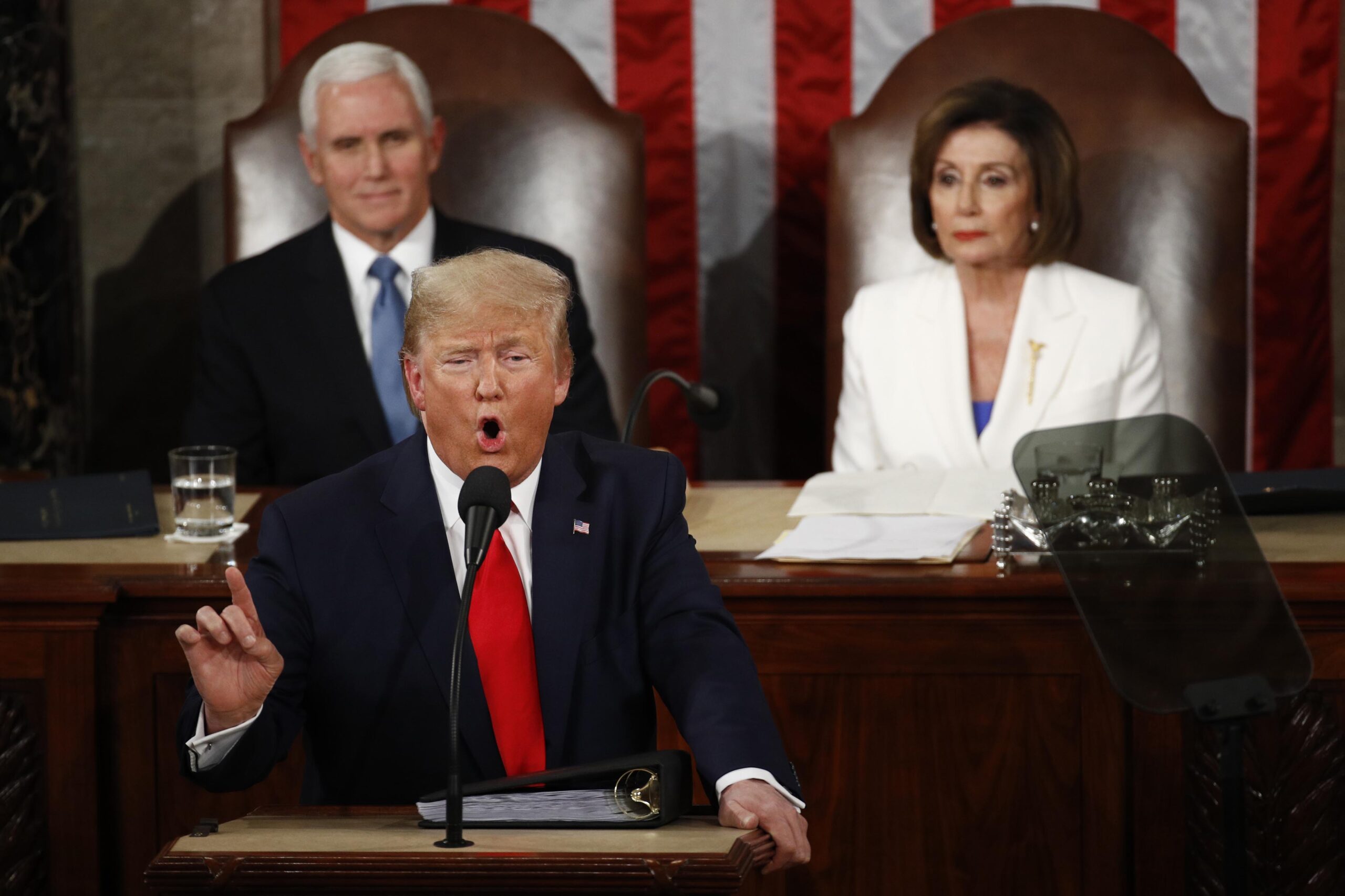 SOTU: Trump speaking at podium