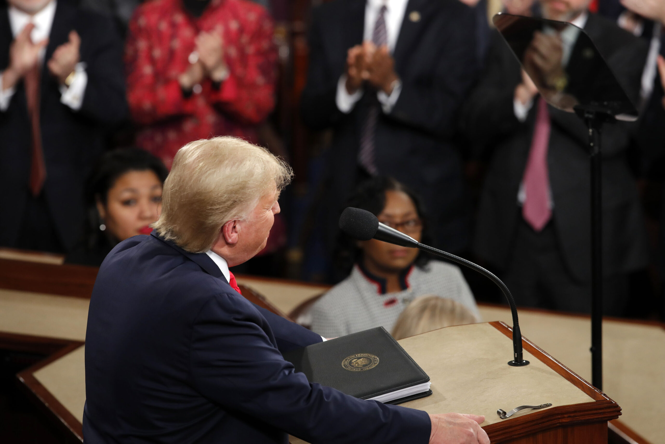 SOTU: Behind Trump at podium
