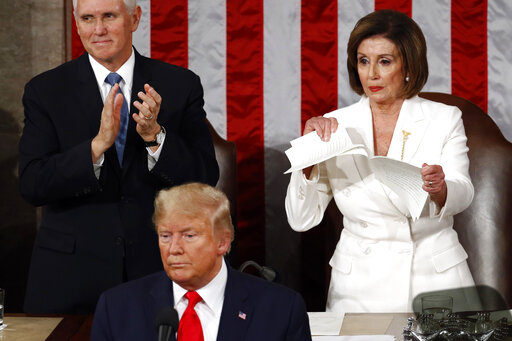 Trump pelosi SOTU speech rip