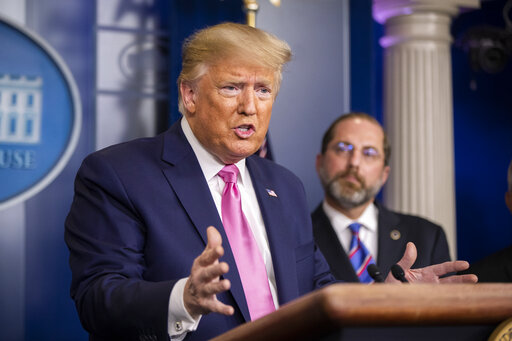 Trump coronavirus press conference art