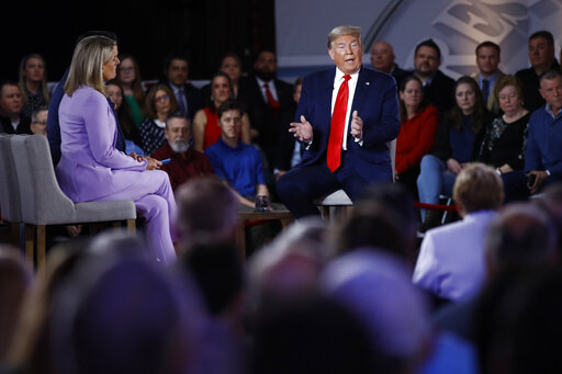 Trump Fox News town hall March 5 2020 sitting down