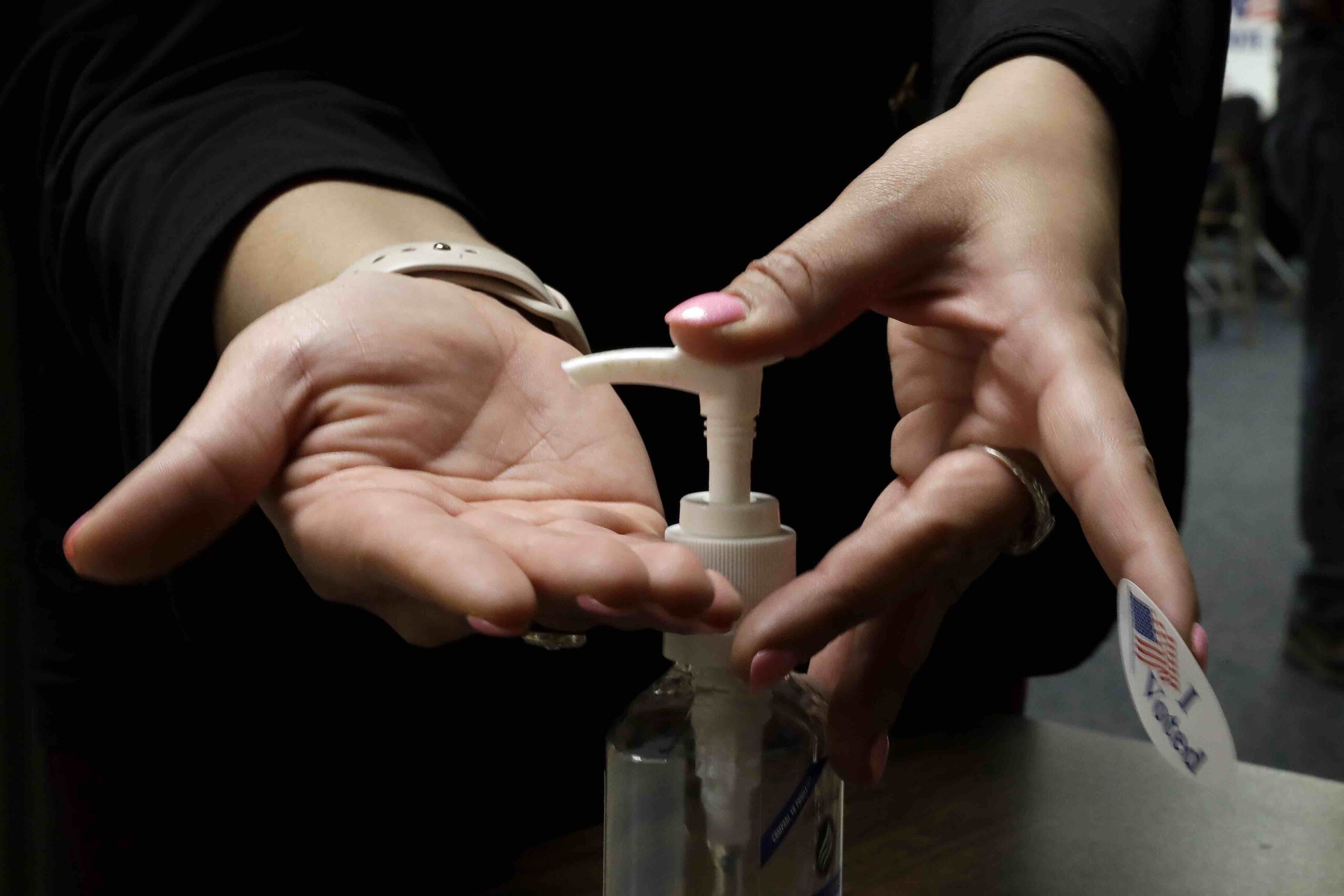 Hand sanitizer during primaries