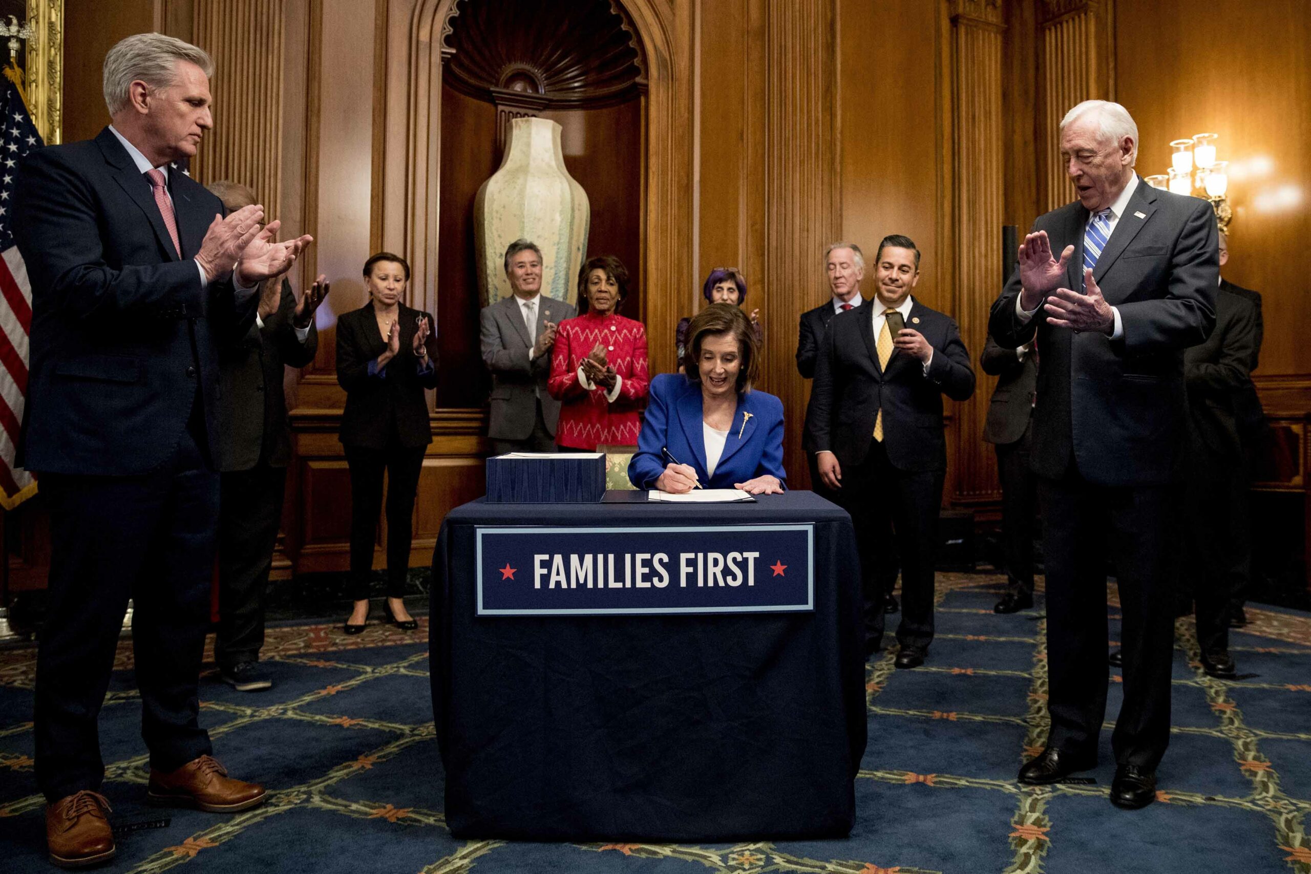 Pelosi CARES Act signing