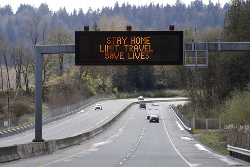 stay home highway sign
