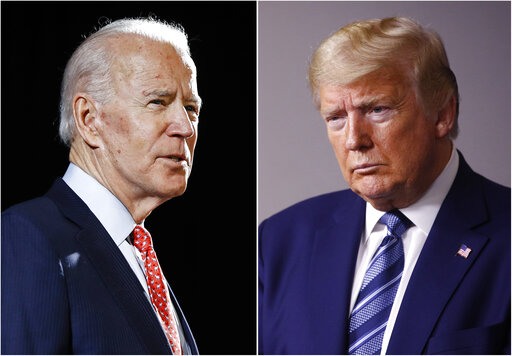 Joe Biden and Donald Trump photo combo