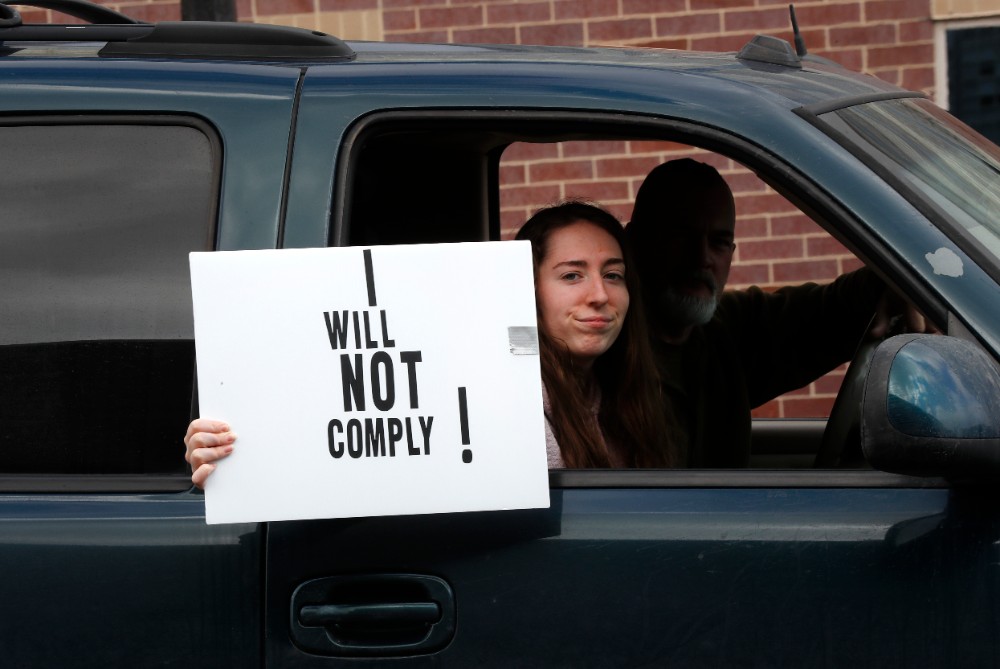 Lansing, Mich., protest