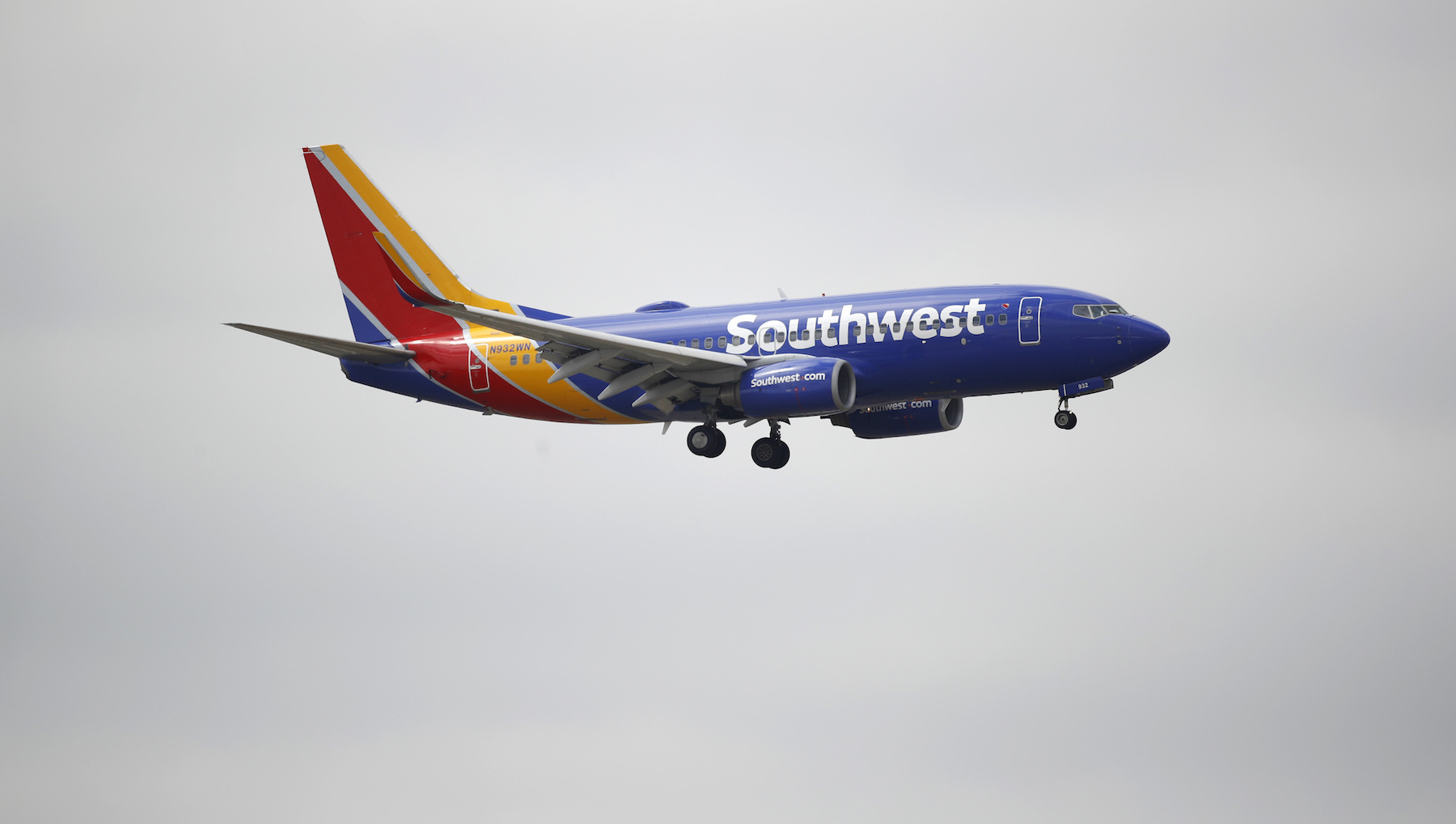 Southwest airlines jet close