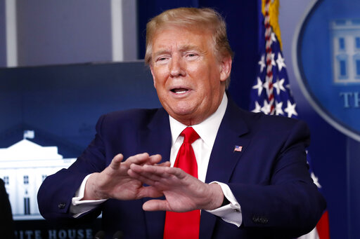 Trump art covid press conference