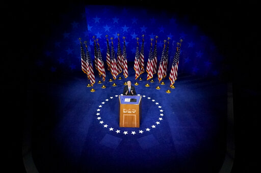 Biden speech aerial view