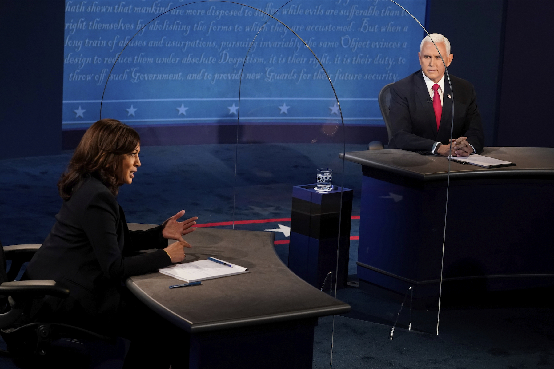 Harris, Pence at different angles at debate