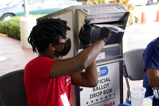 Miami-Dade ballot drop box Oct 2020