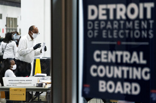 Detroit elections sign counting ballots Nov 4 2020