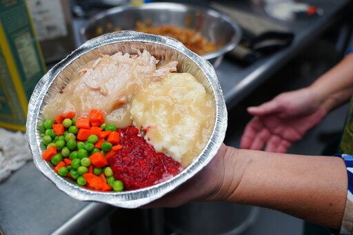 Thanksgiving food pantry art