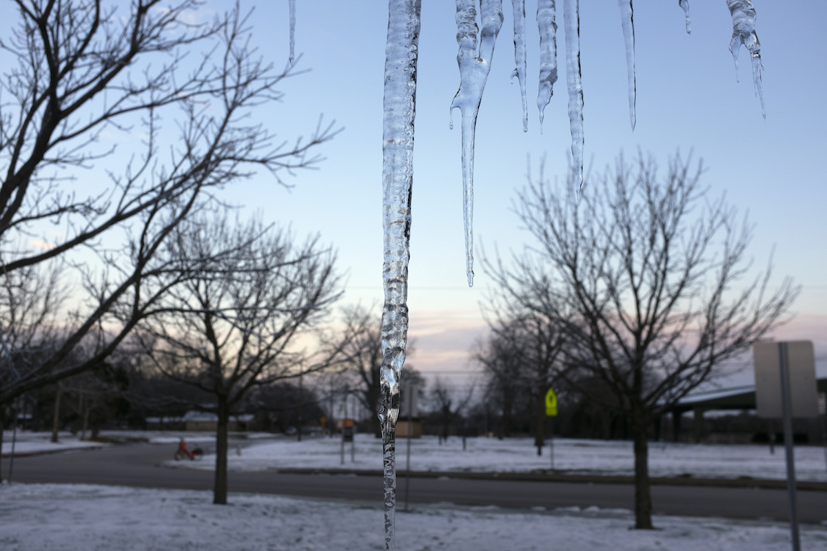 Icicles winter weather Texas Feb. 15, 2021