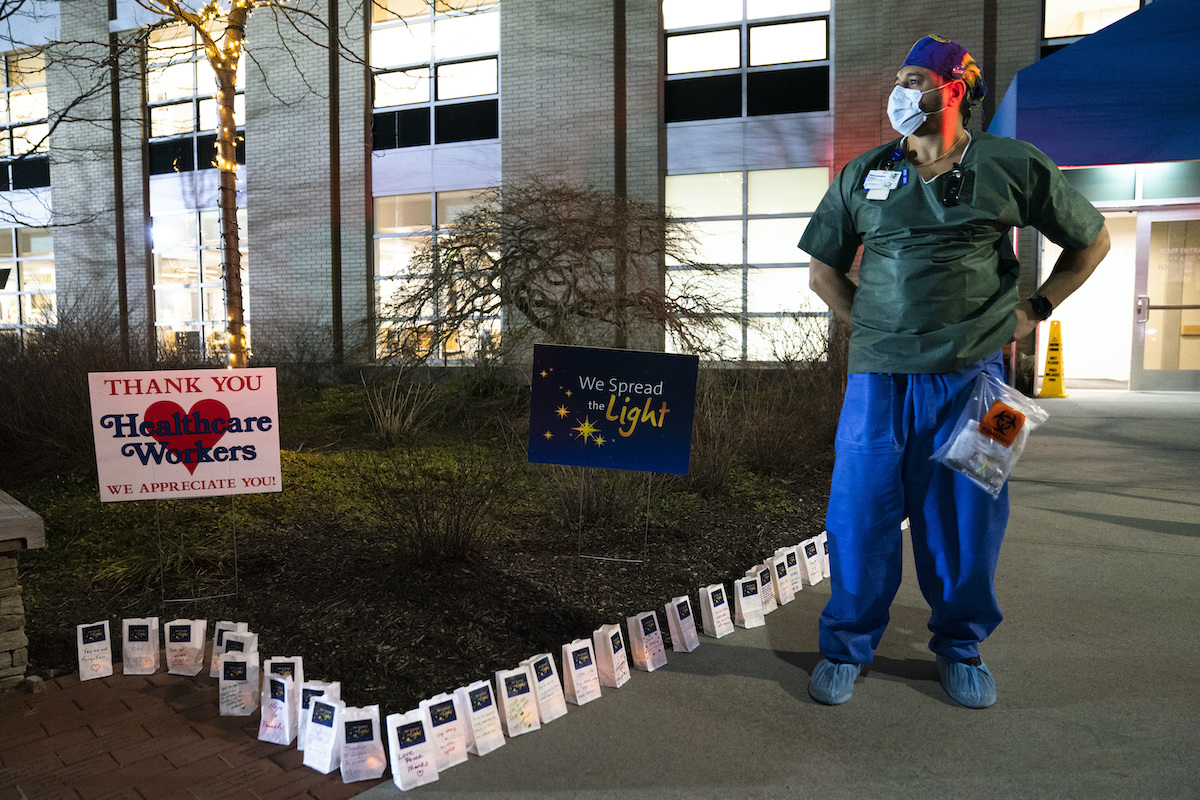 COVID-19 remembrance ceremony in Mount Kisco, N.Y.