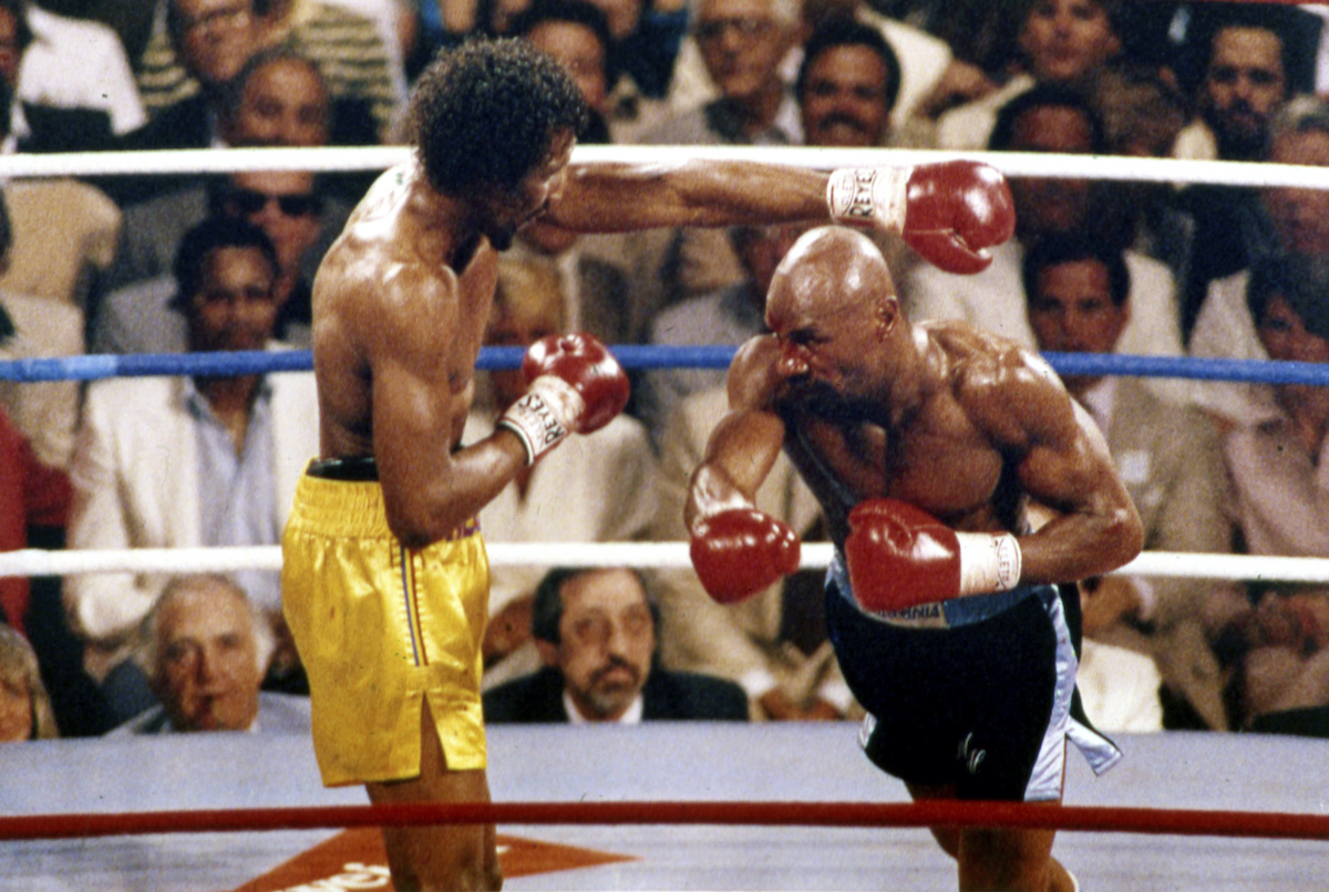 Boxers Hearns Hagler April 15 1985