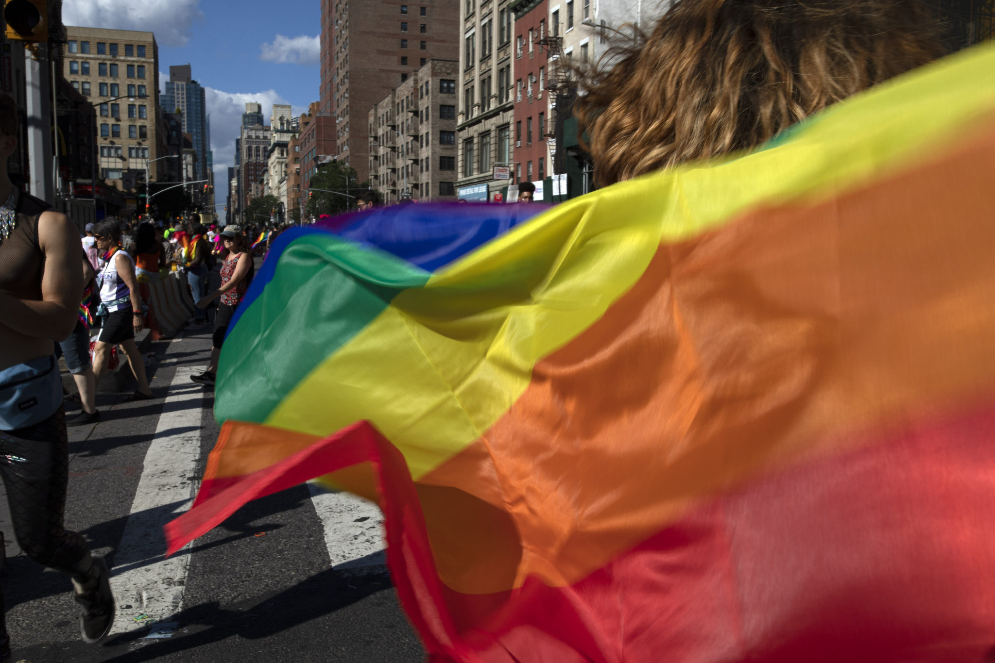 Pride Flag at a parade