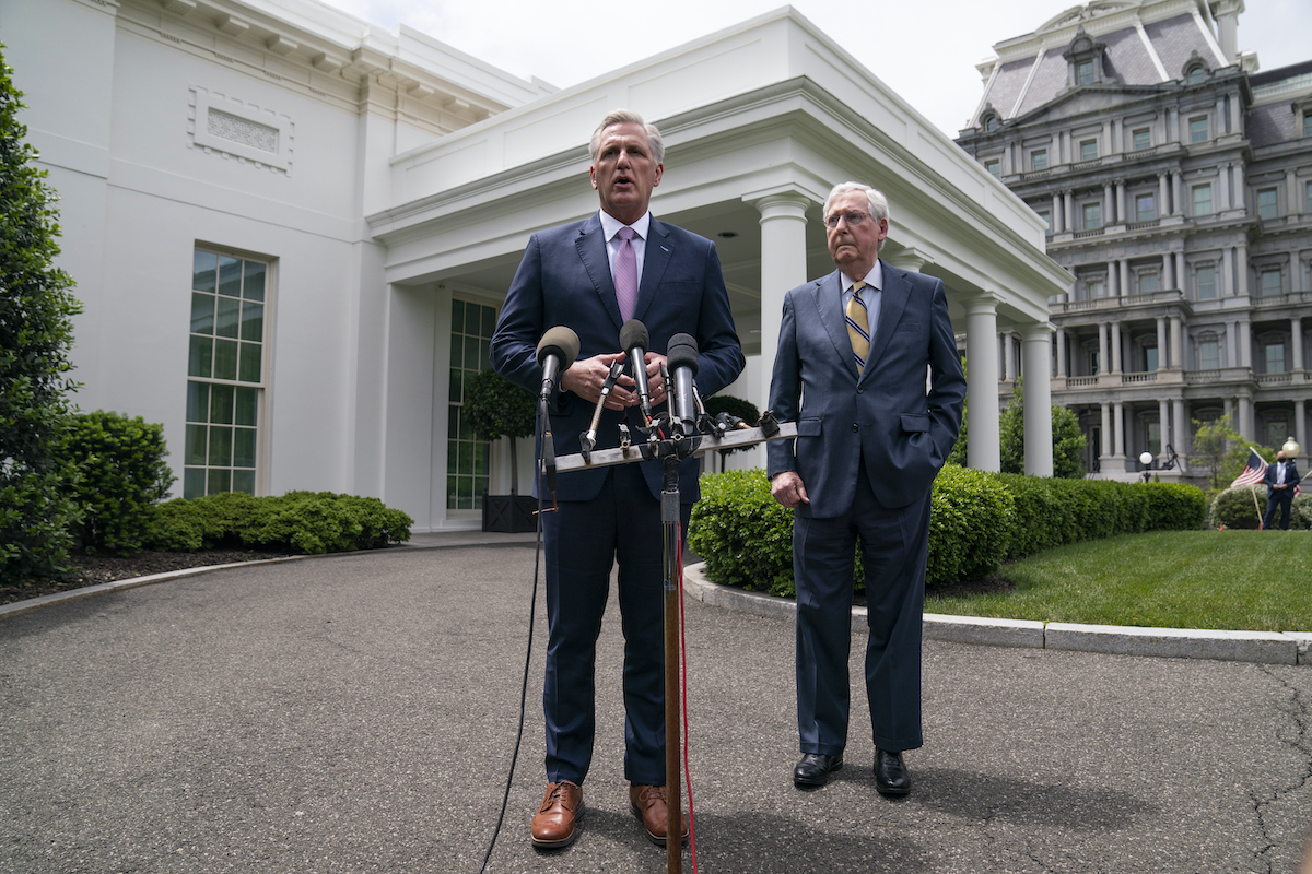 kevin mccarthy outside white house may 12 2021