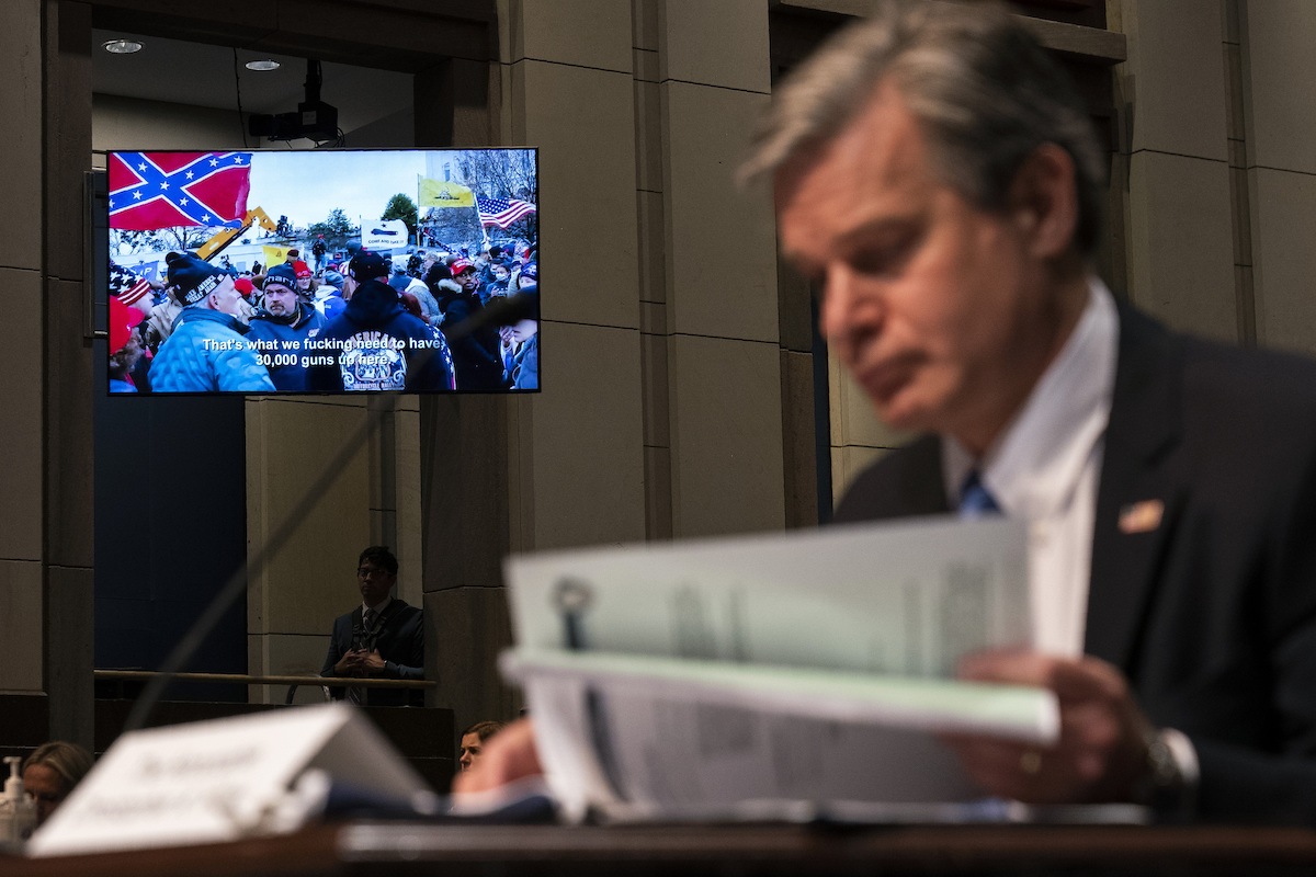 FBI Christopher Wray photo for Patriot Purge wrap story