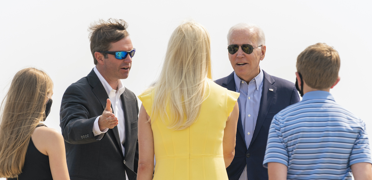 Biden Andy Beshear Kentucky Airport July 2021 photo