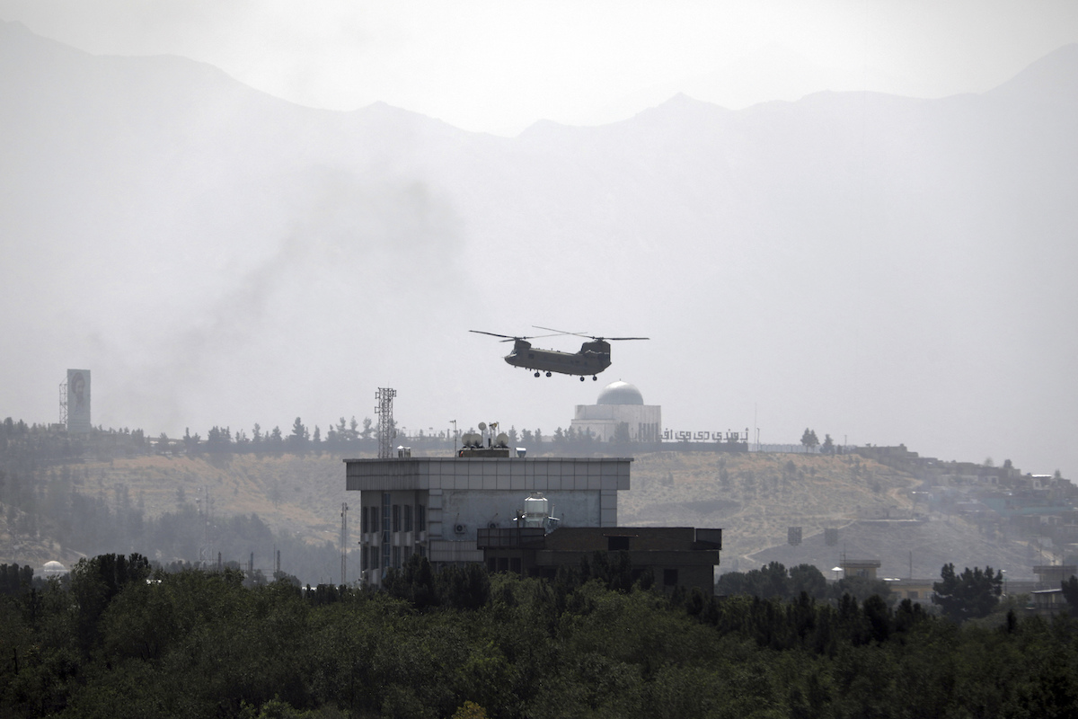 Helicopter in Afghanistan Aug. 15 art