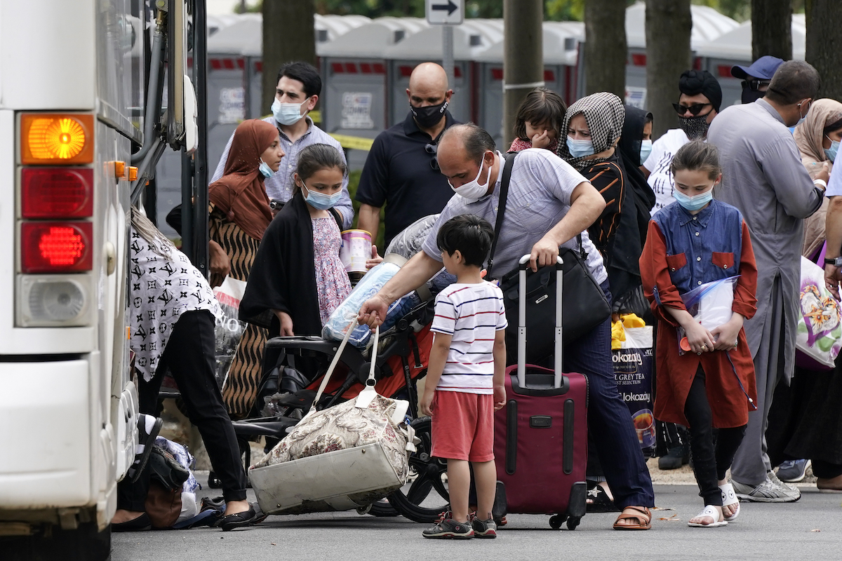 Afghan people evacuated arrive in Virginia