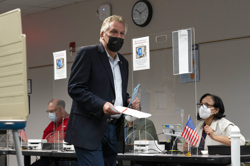 McAuliffe voting in Fairfax