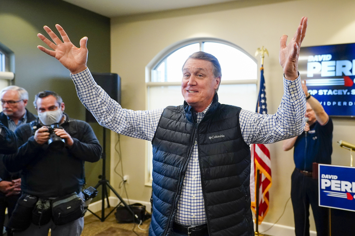 David Perdue at Covington Georgia airport 2-22-22 governor primary