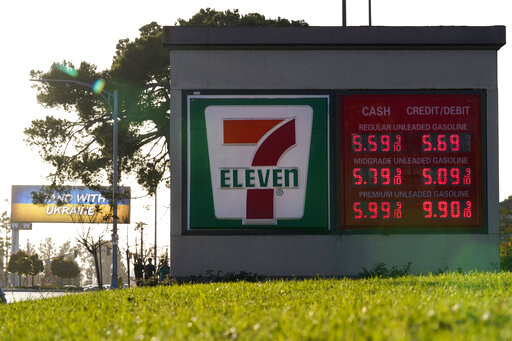 Gas prices sign