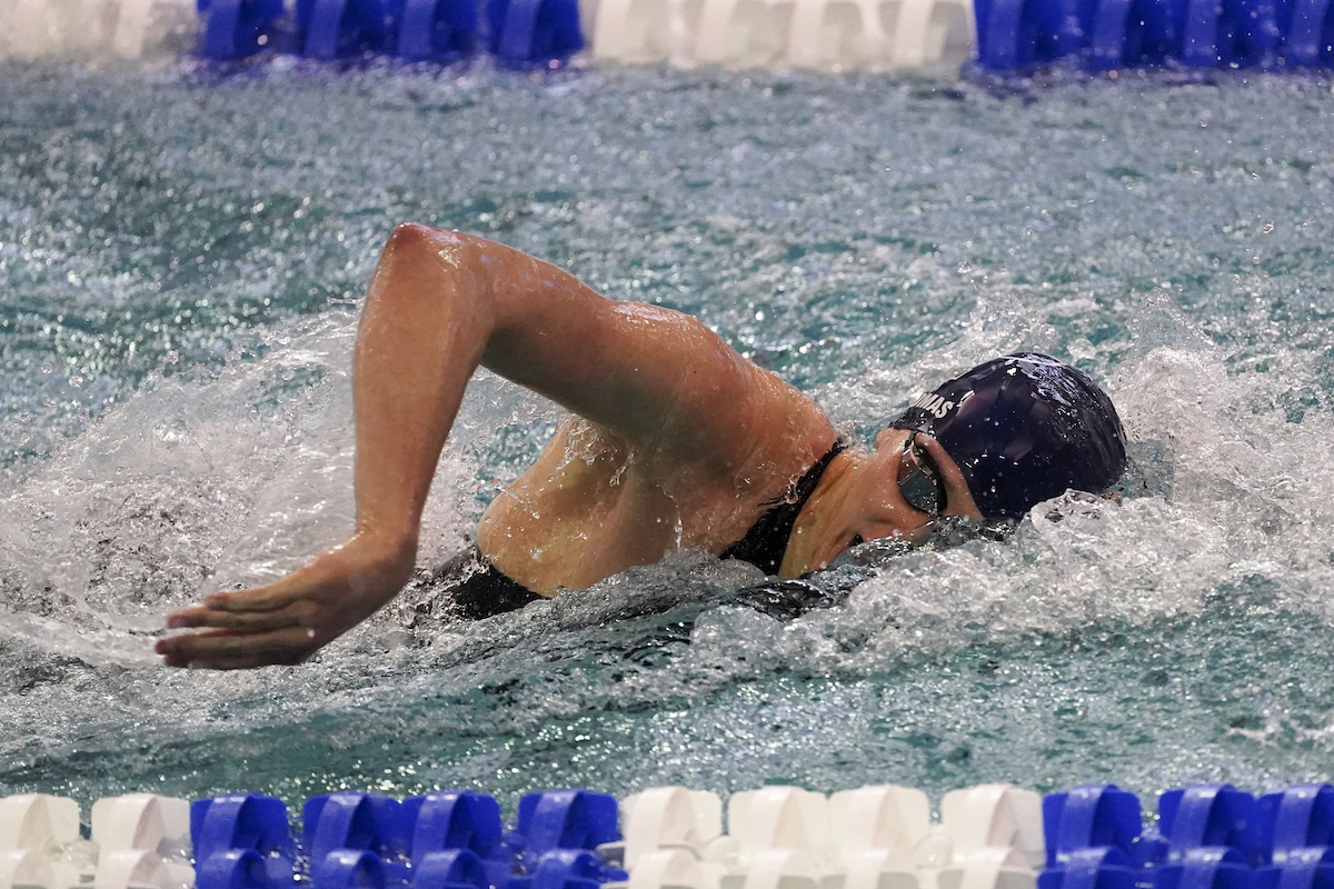 Lia Thomas swimming at NCAA championships