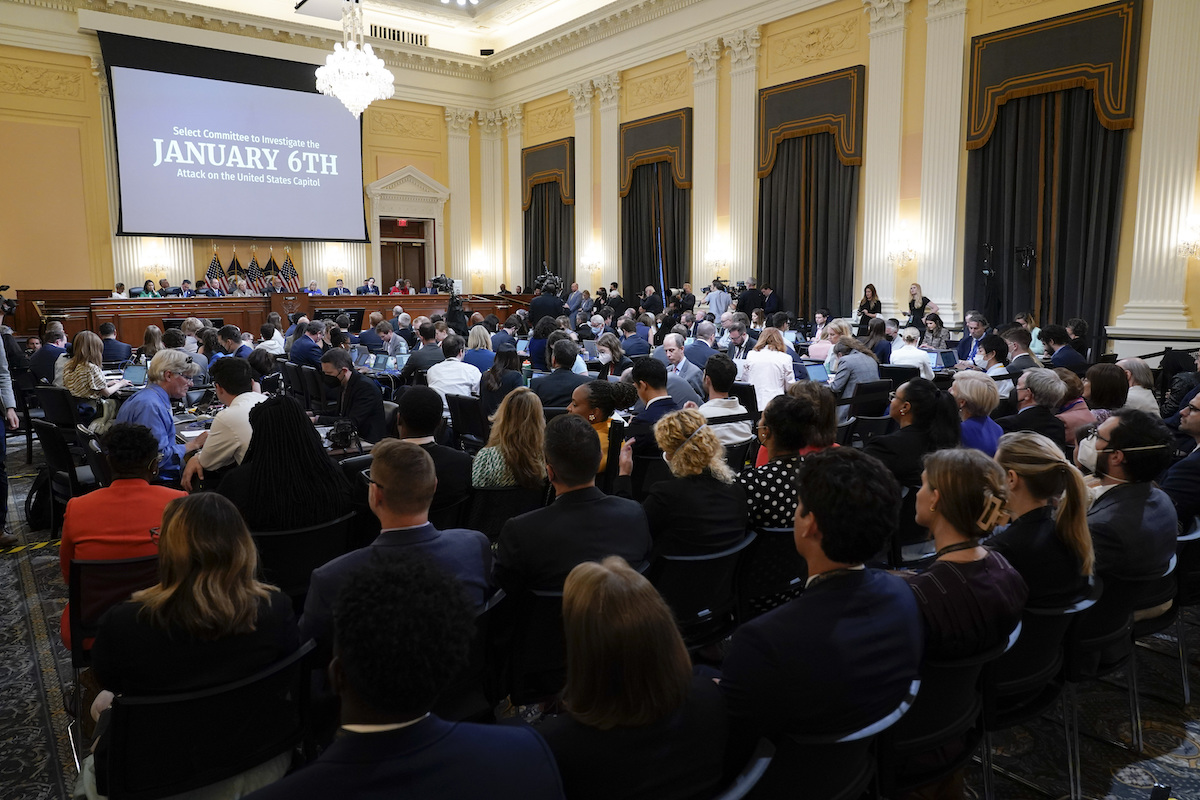 Jan. 6 Hearing: Wide shot of crowd and committee members