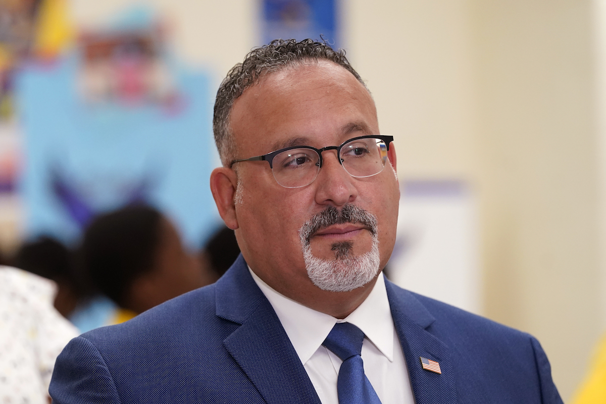 Miguel Cardona in Detroit