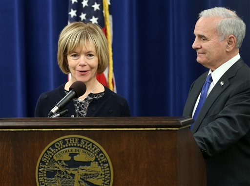 Tina Smith and Mark Dayton