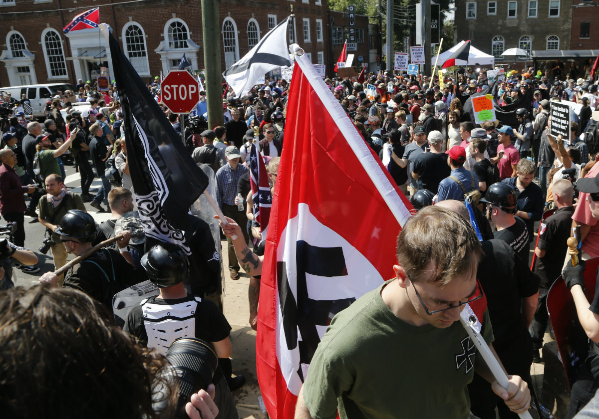 Nazi flag at Charlottesville rally
