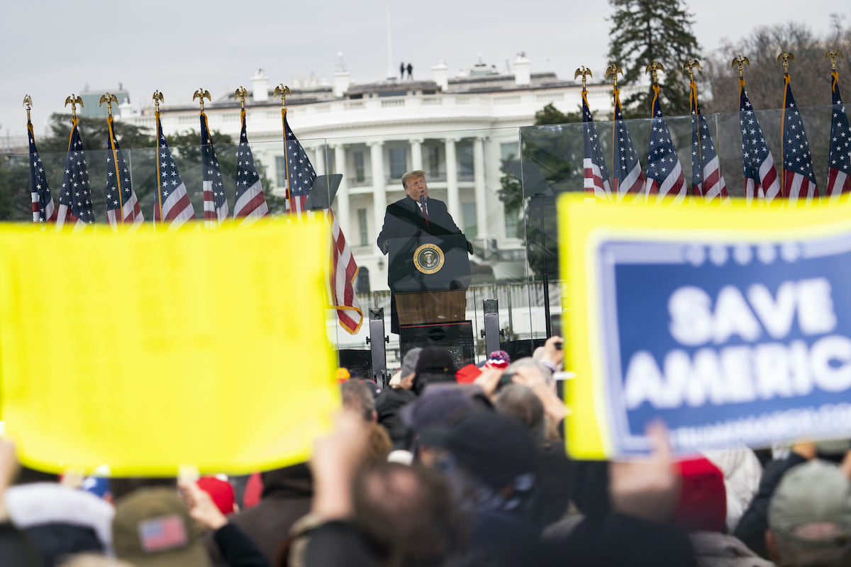 Trump 1.6.2021 Save America March rally before Capitol riot