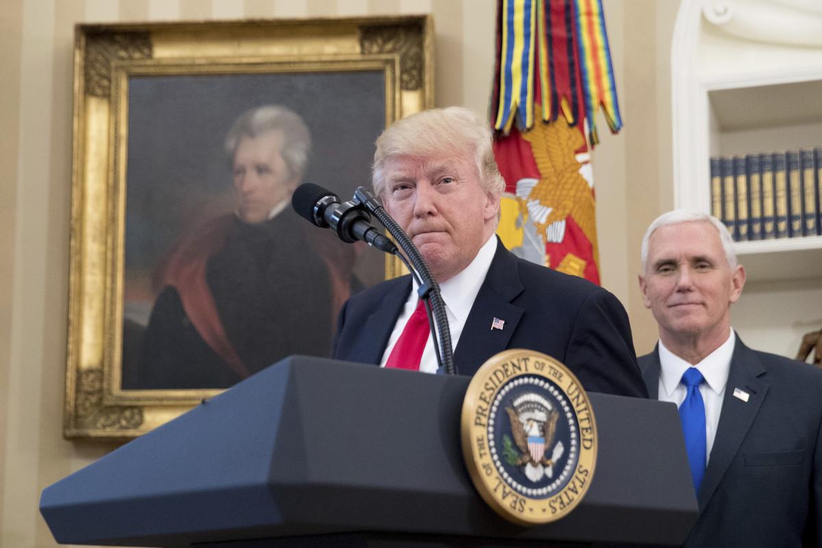 Trump and Andrew Jackson portrait