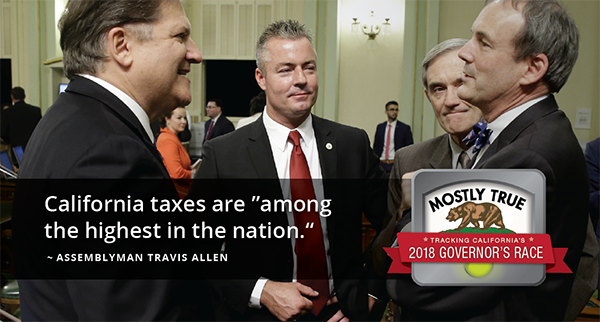 Travis Allen taxes graphic