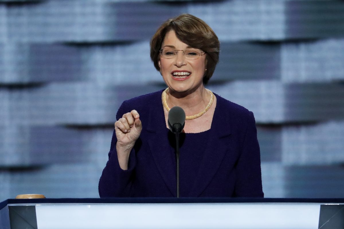 Amy Klobuchar speaks at night two