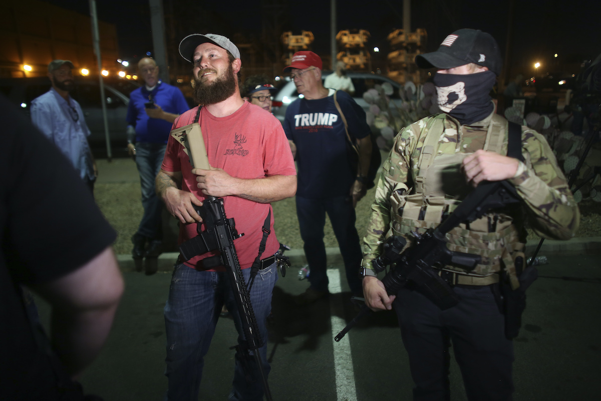 Armed Trump supporters outside Maricopa elections 11-5-2020