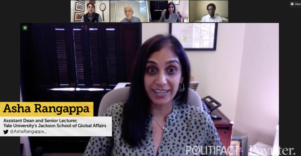 Asha Rangappa speaks about Trump at UFA